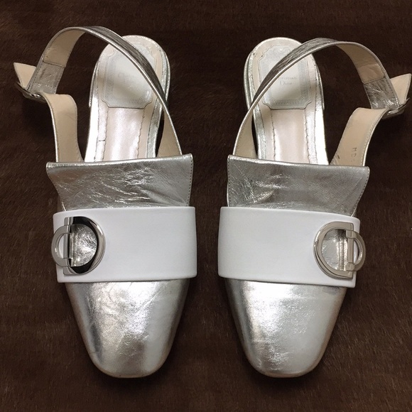 Authentic DIOR Clip Slingback Flats. Size 37.5 - Picture 2 of 8
